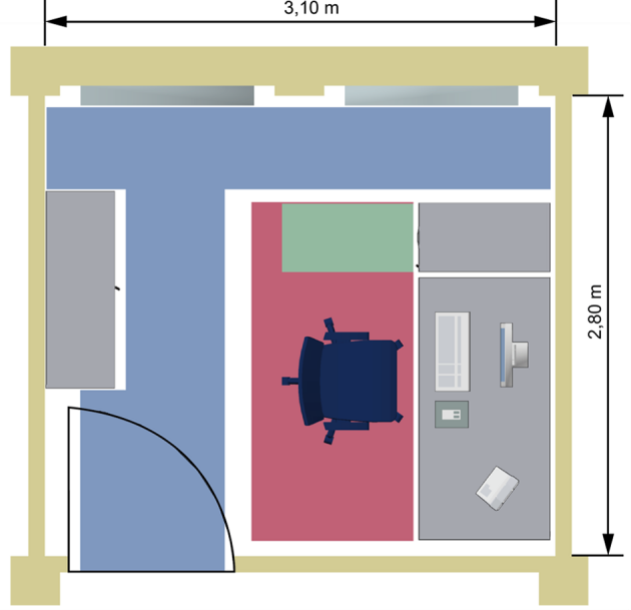 Abb. 13: Zellenbüro/Einzelbüro Beispiel 1