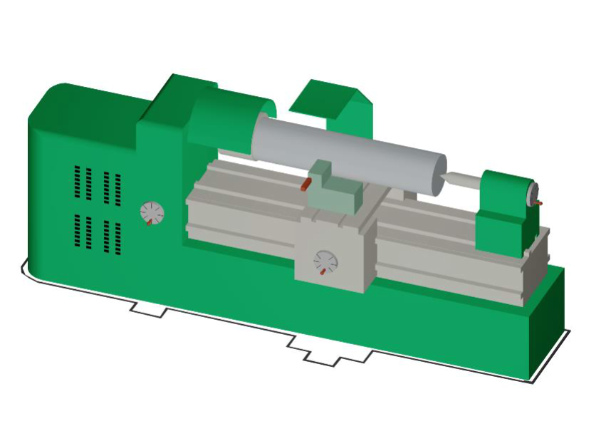 Abb. 7: Stellfläche einer Drehmaschine